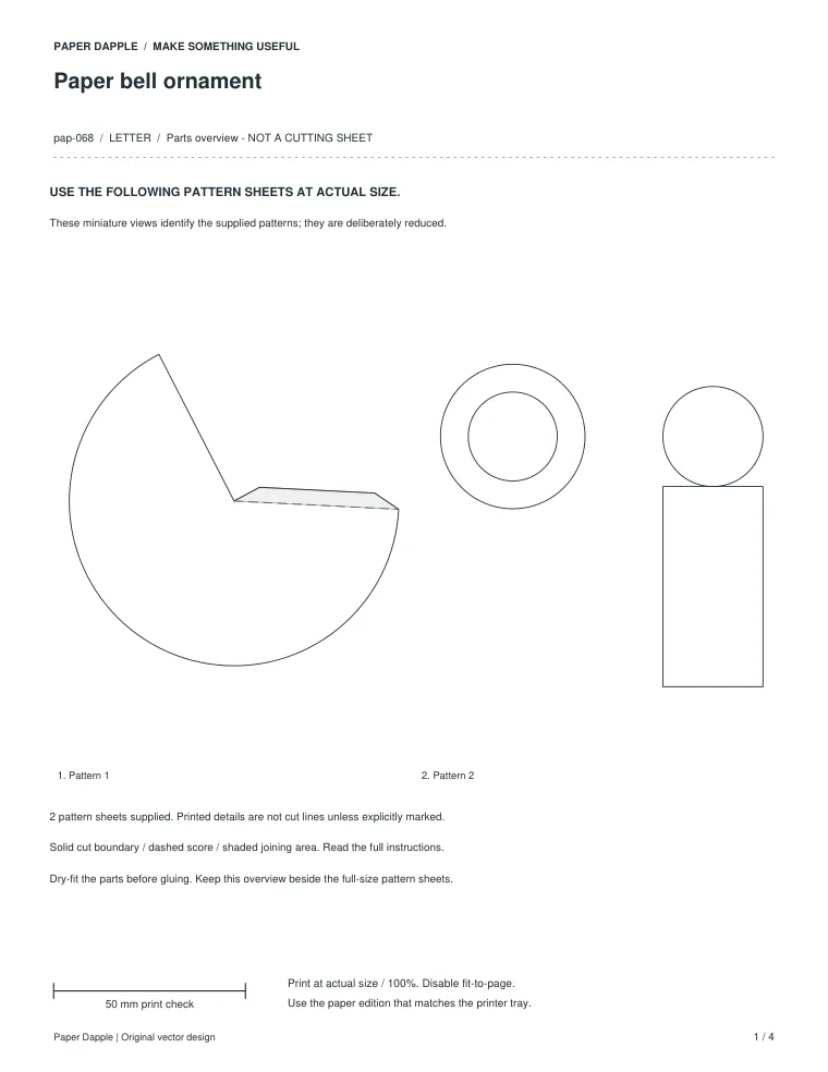 Preview of Paper bell ornament
