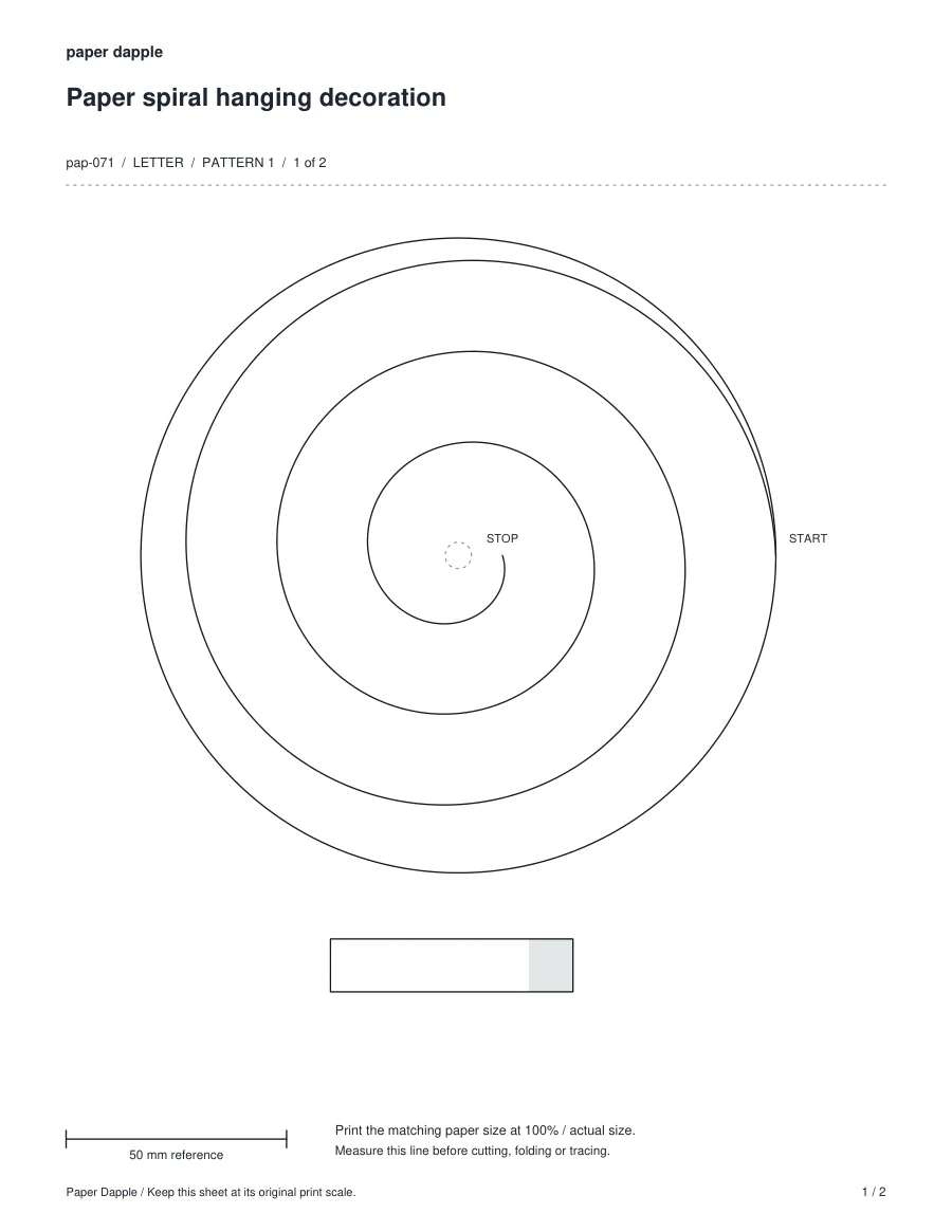 Preview of Paper spiral hanging decoration