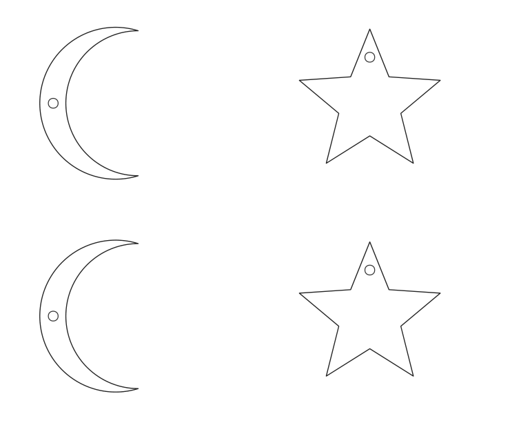 Preview of Moon and stars mobile