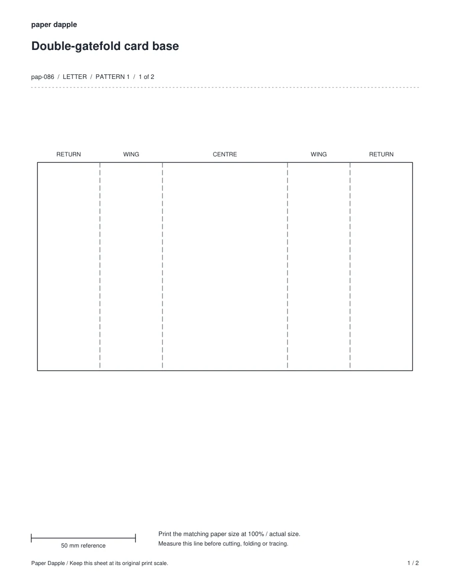 Preview of Double-gatefold card base