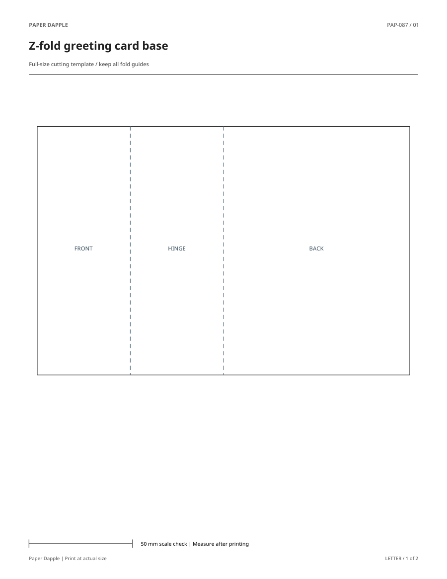 Preview of Z-fold greeting card base