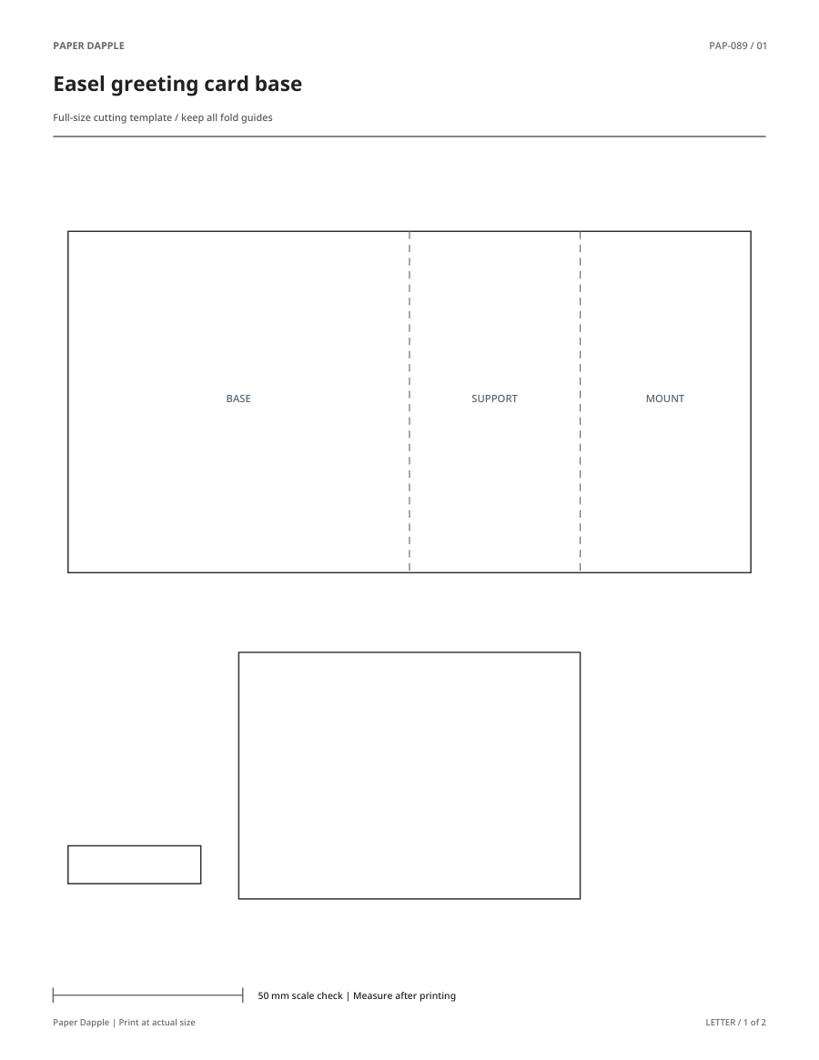 Preview of Easel greeting card base