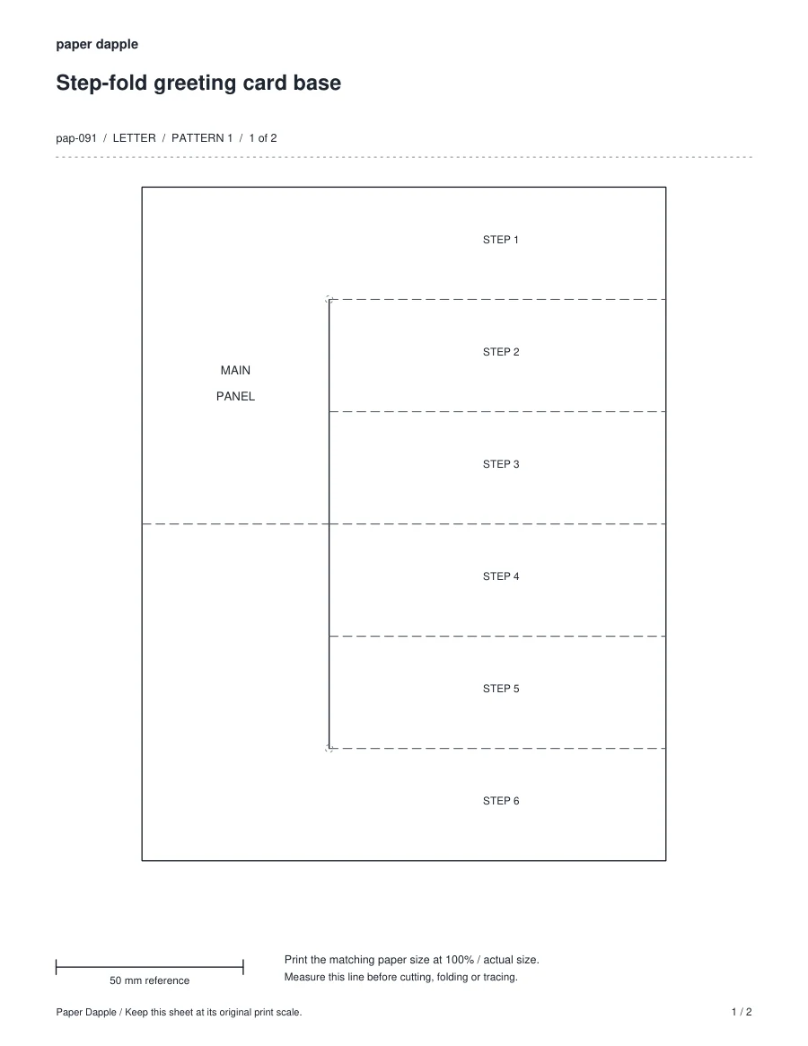 Preview of Step-fold greeting card base