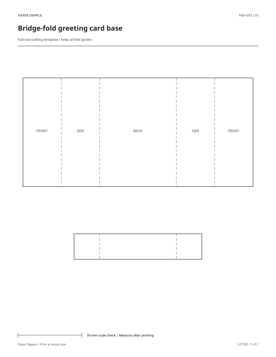 Preview of Bridge-fold greeting card base