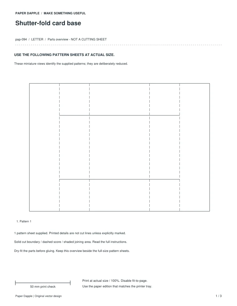 Preview of Shutter-fold card base