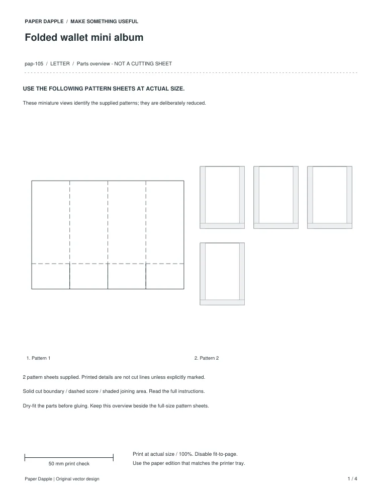 Preview of Folded wallet mini album