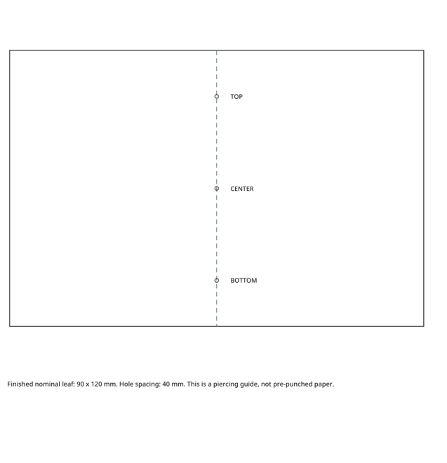 Preview of Three-hole pamphlet-stitch notebook guide