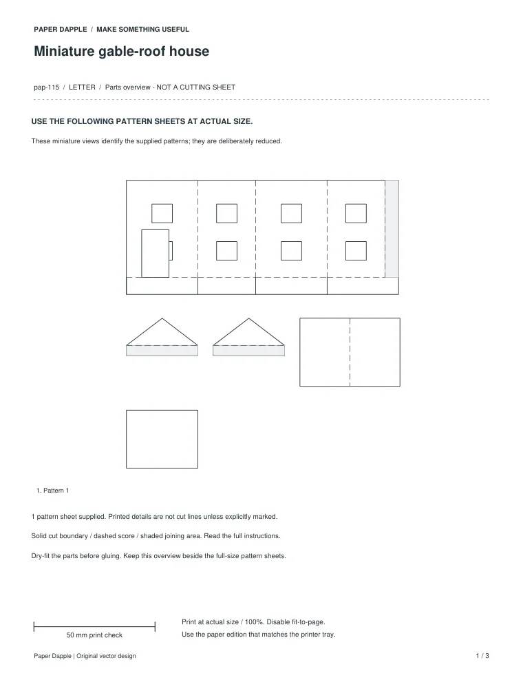 Preview of Miniature gable-roof house