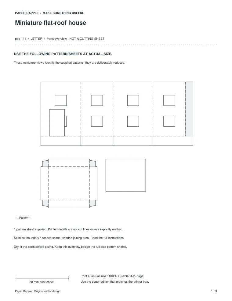 Preview of Miniature flat-roof house