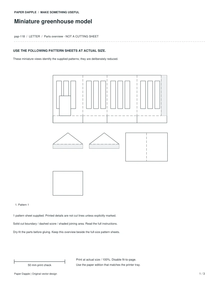 Preview of Miniature greenhouse model