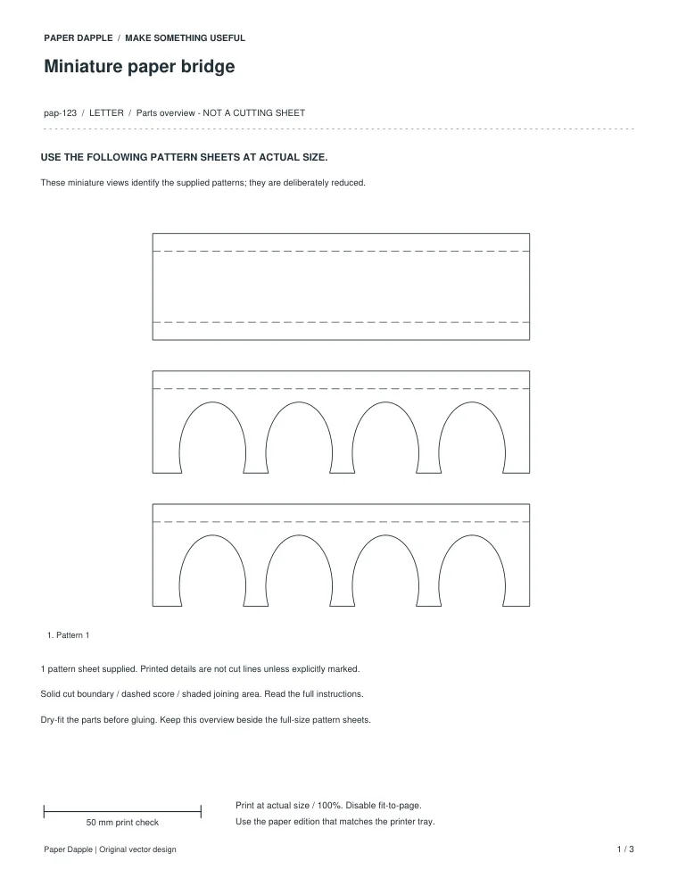 Preview of Miniature paper bridge