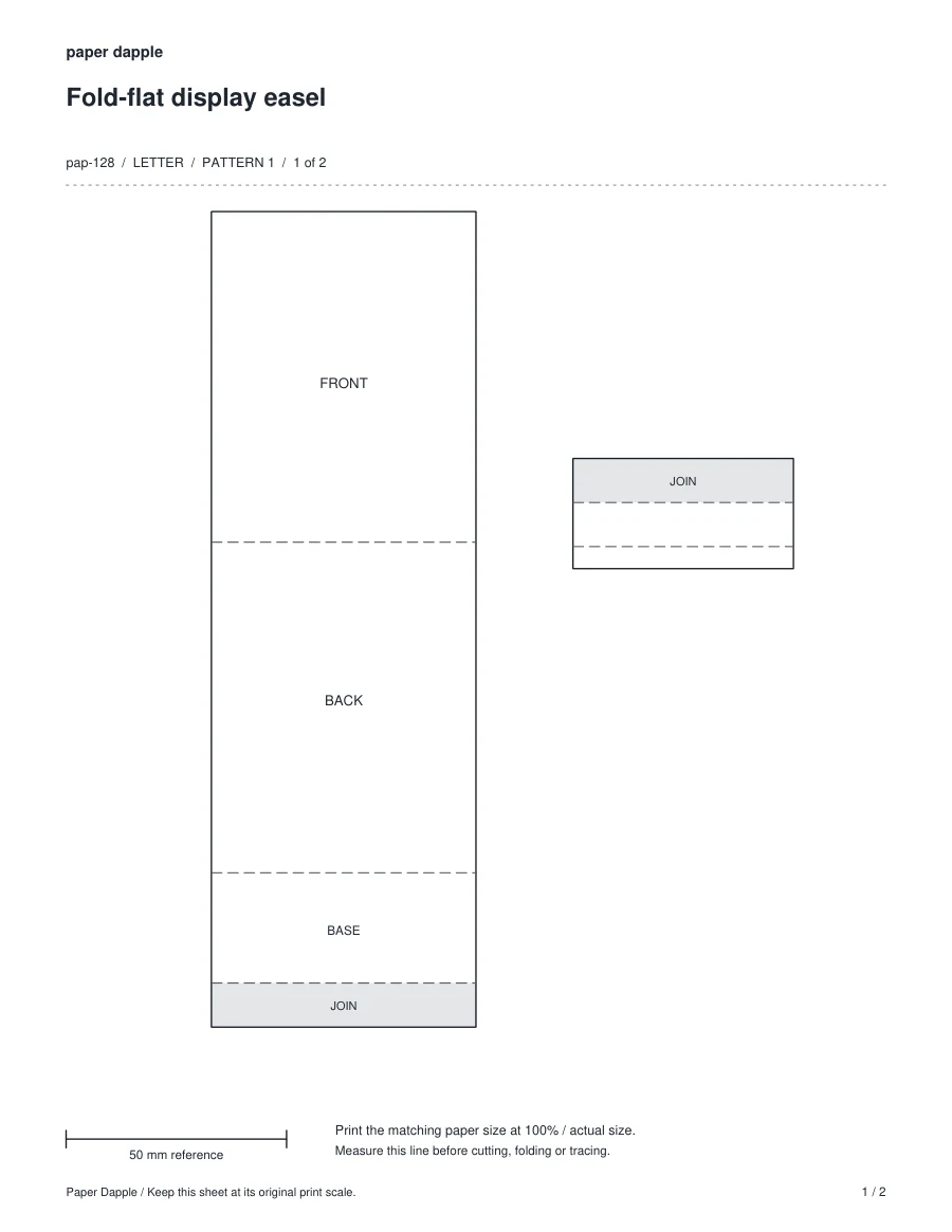 Preview of Fold-flat display easel