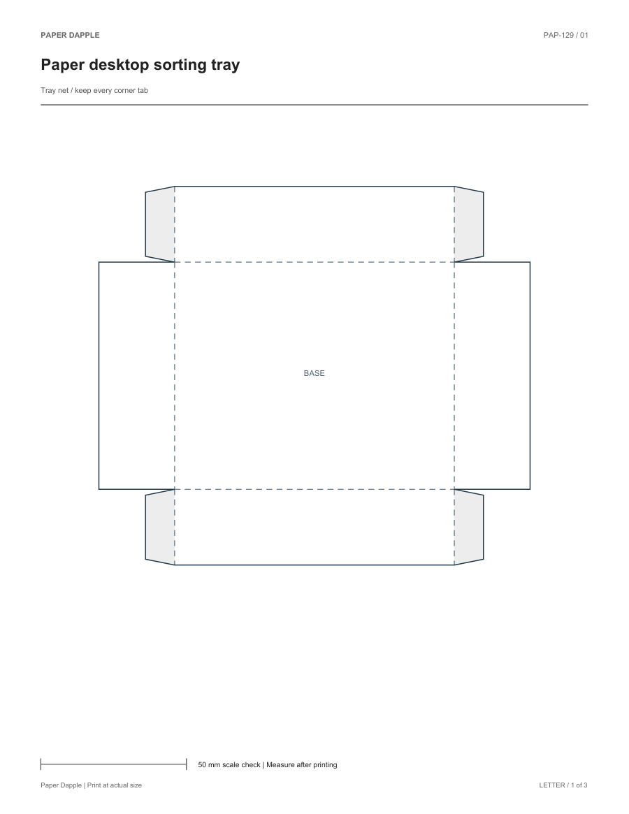 Preview of Paper desktop sorting tray