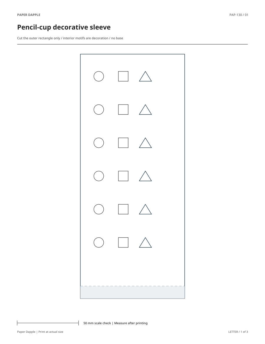 Preview of Pencil-cup decorative sleeve