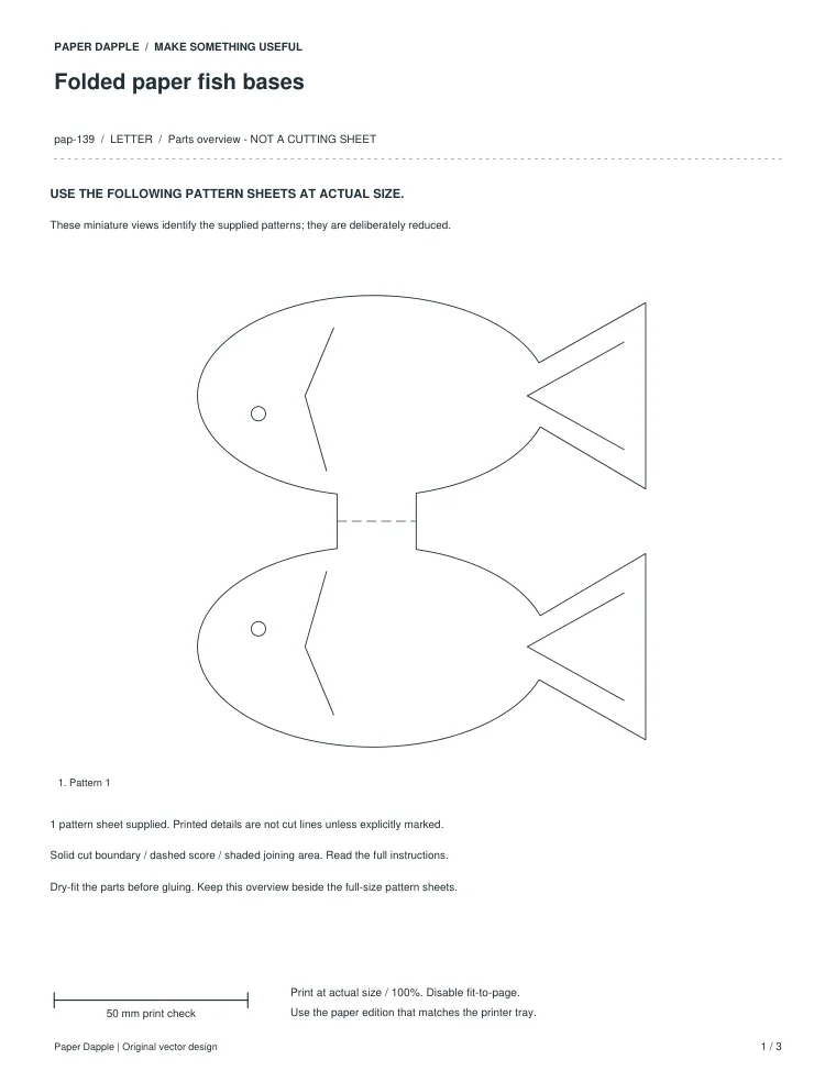 Preview of Folded paper fish bases