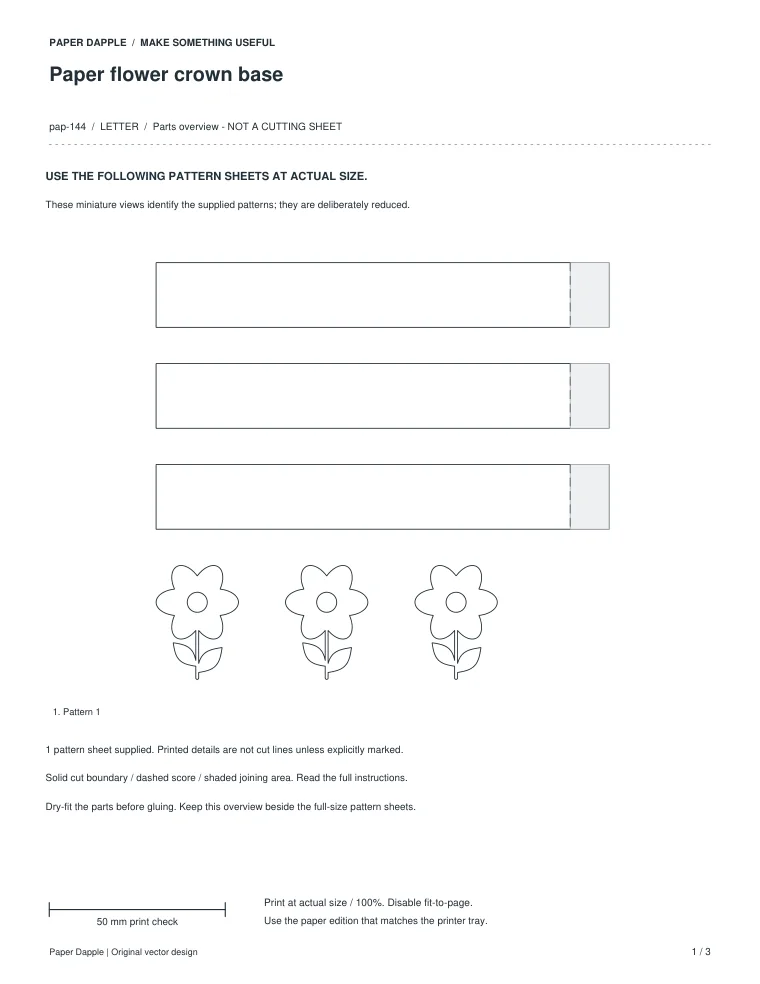 Preview of Paper flower crown base