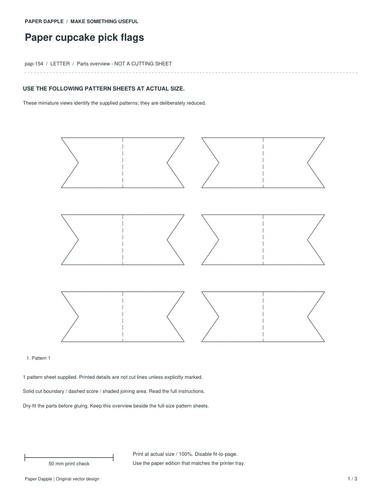 Preview of Paper cupcake pick flags