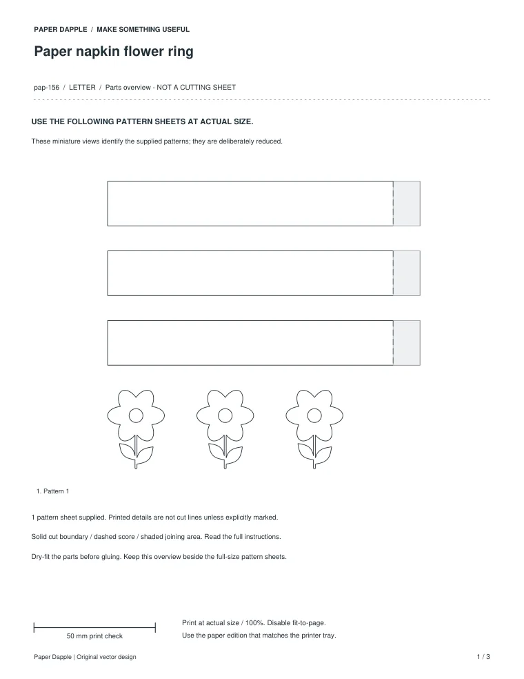 Preview of Paper napkin flower ring