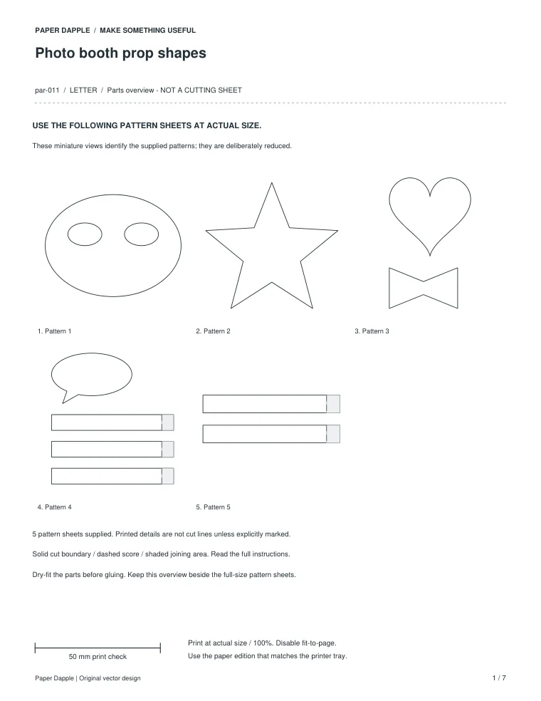 Preview of Photo booth prop shapes