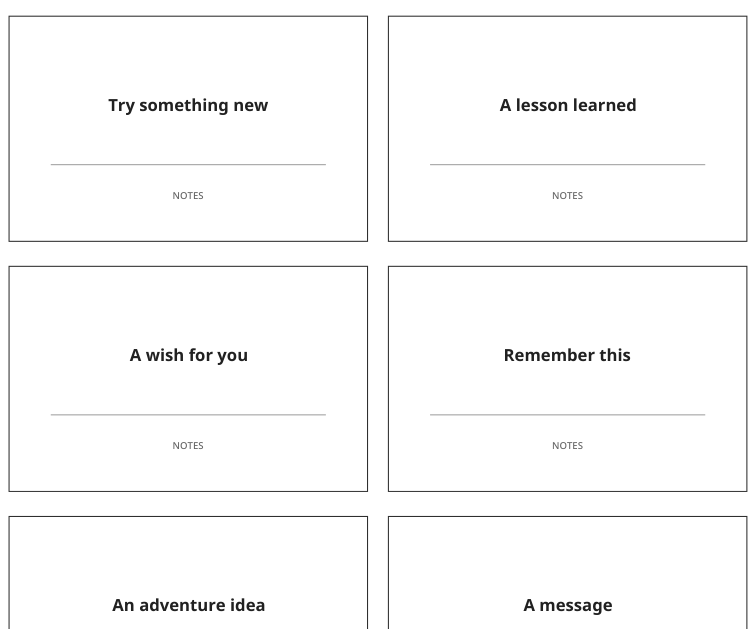 Preview of Graduation advice cards