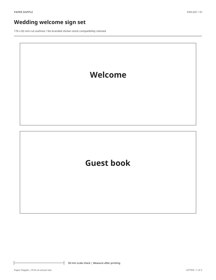 Preview of Wedding welcome sign set
