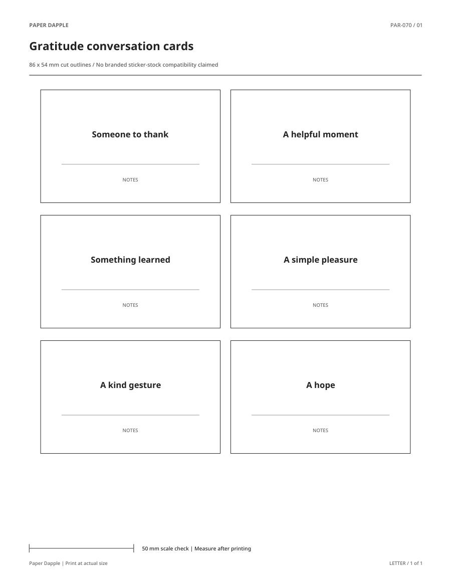 Preview of Gratitude conversation cards