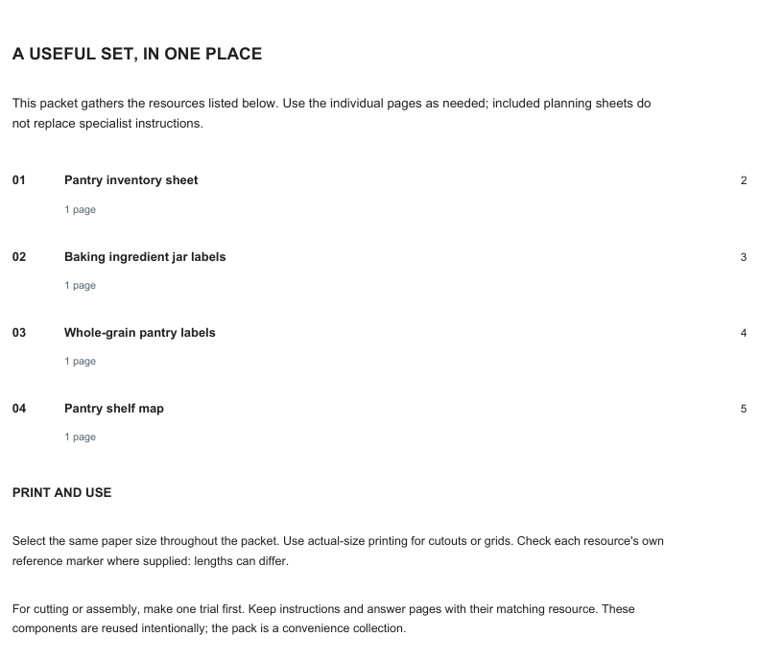 Preview of Kitchen pantry reset kit