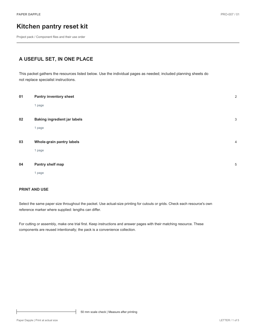 Preview of Kitchen pantry reset kit