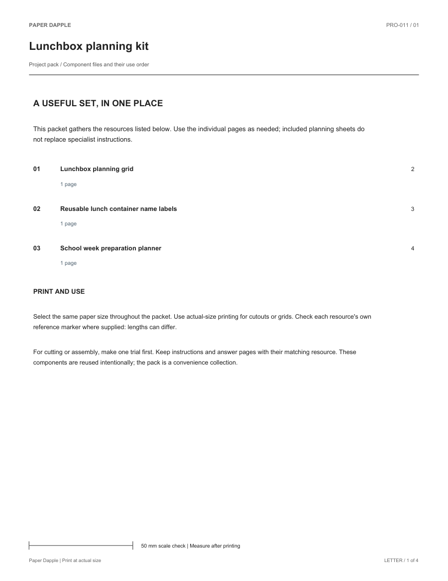 Preview of Lunchbox planning kit