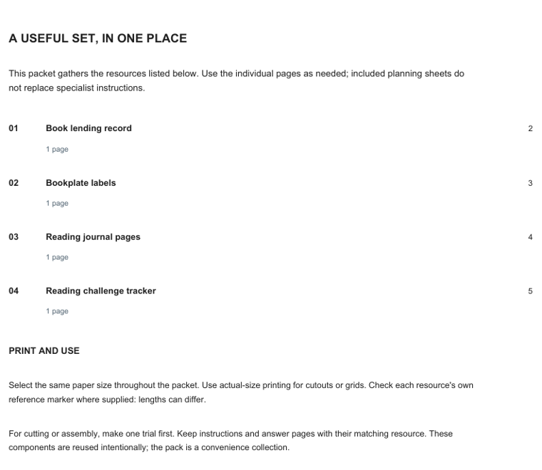 Preview of Book lending and reading kit