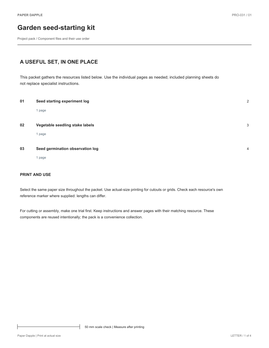 Preview of Garden seed-starting kit