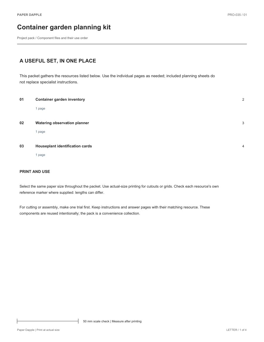 Preview of Container garden planning kit