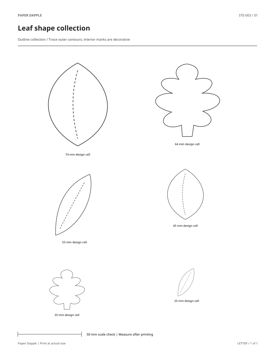 Preview of Leaf shape collection