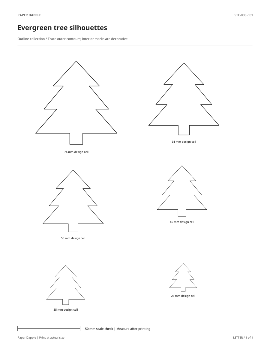Preview of Evergreen tree silhouettes