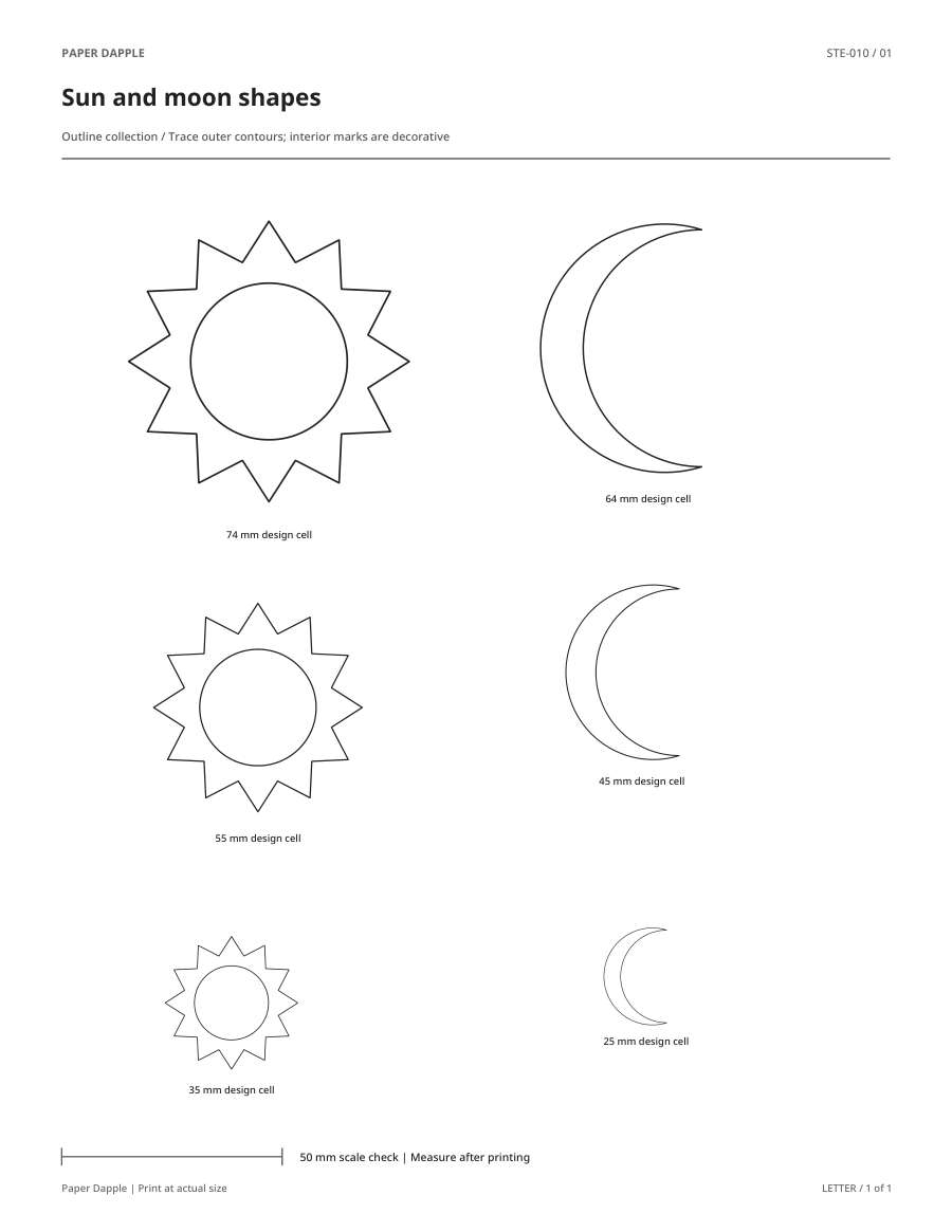 Preview of Sun and moon shapes