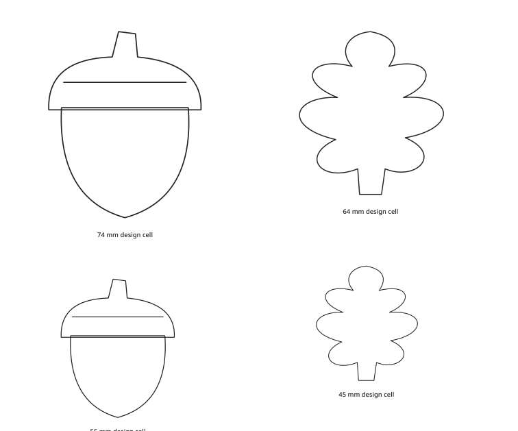 Preview of Acorn and oak shapes