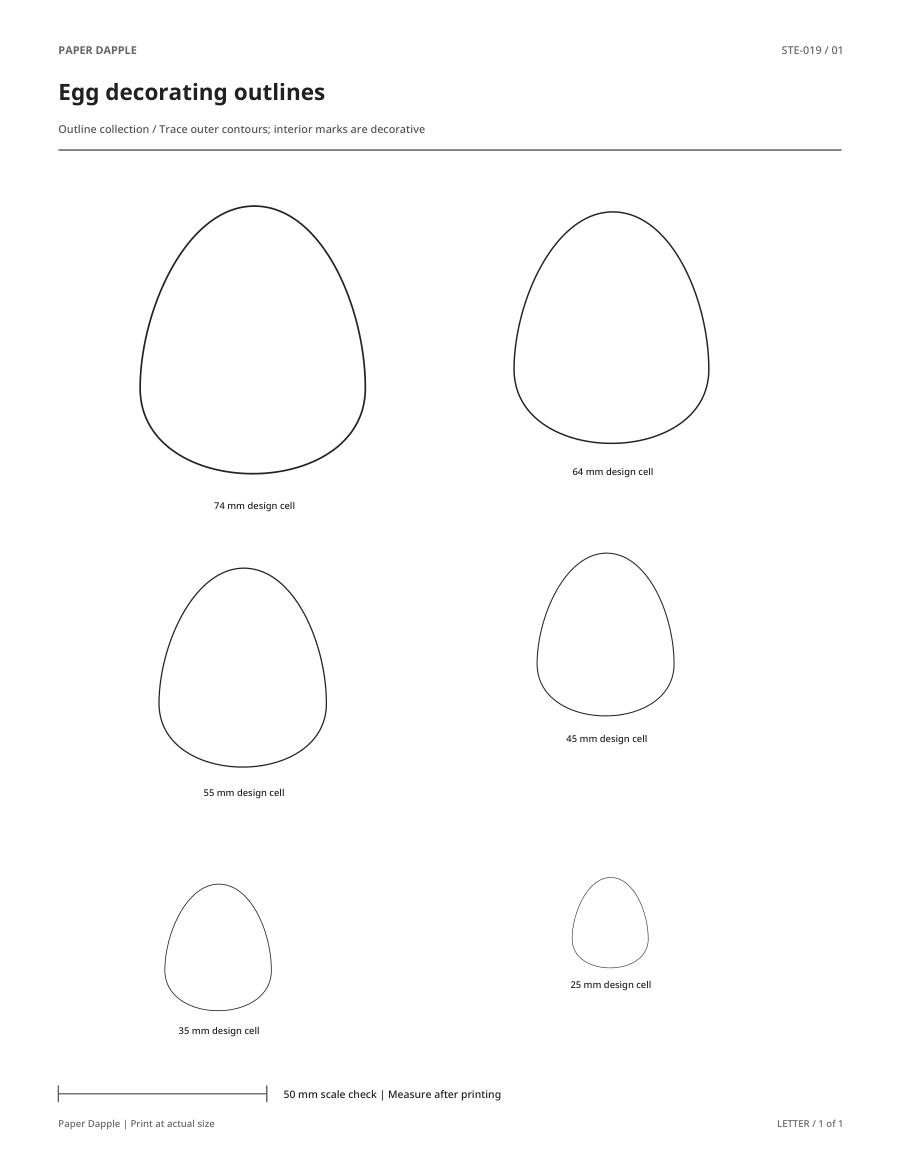 Preview of Egg decorating outlines