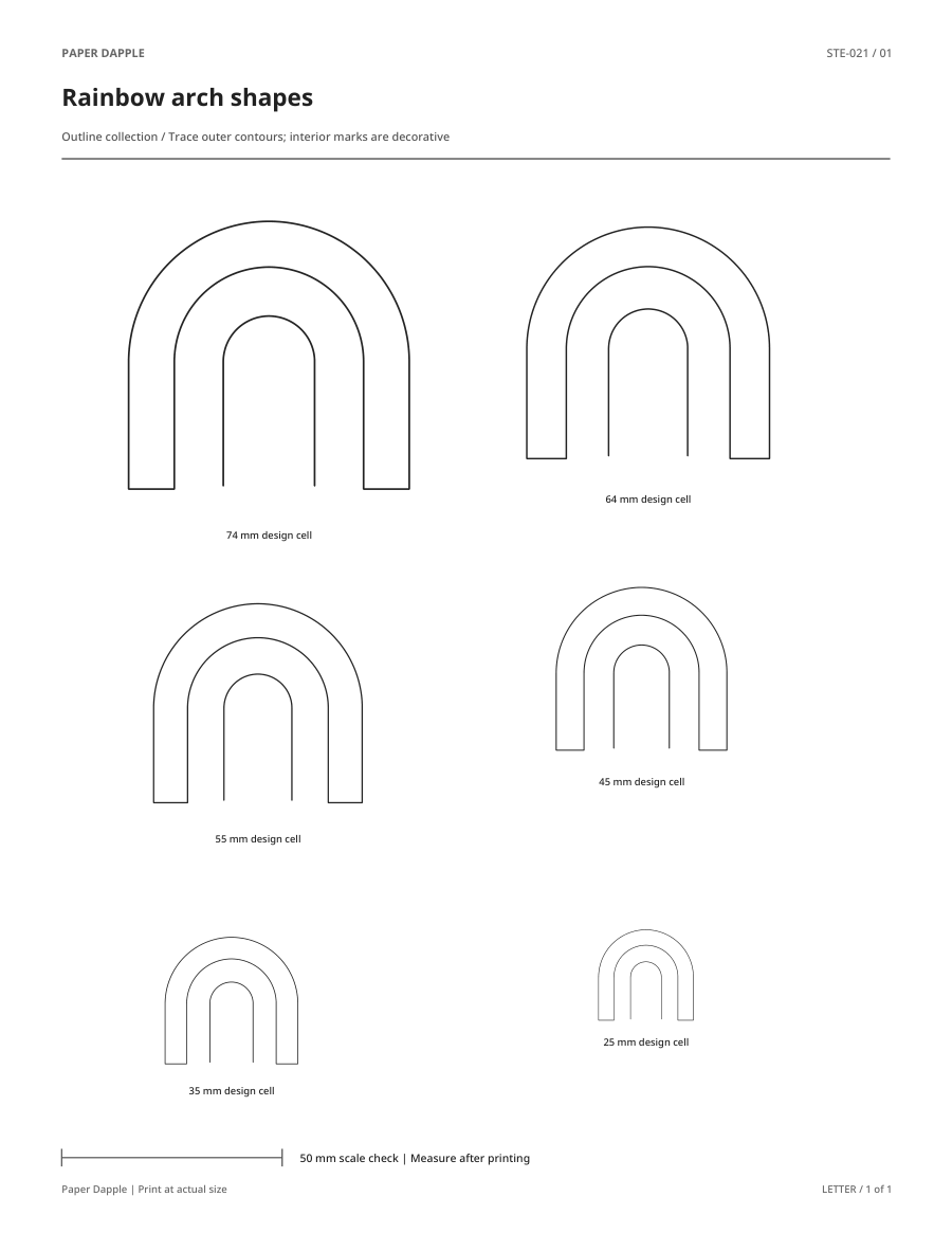 Preview of Rainbow arch shapes