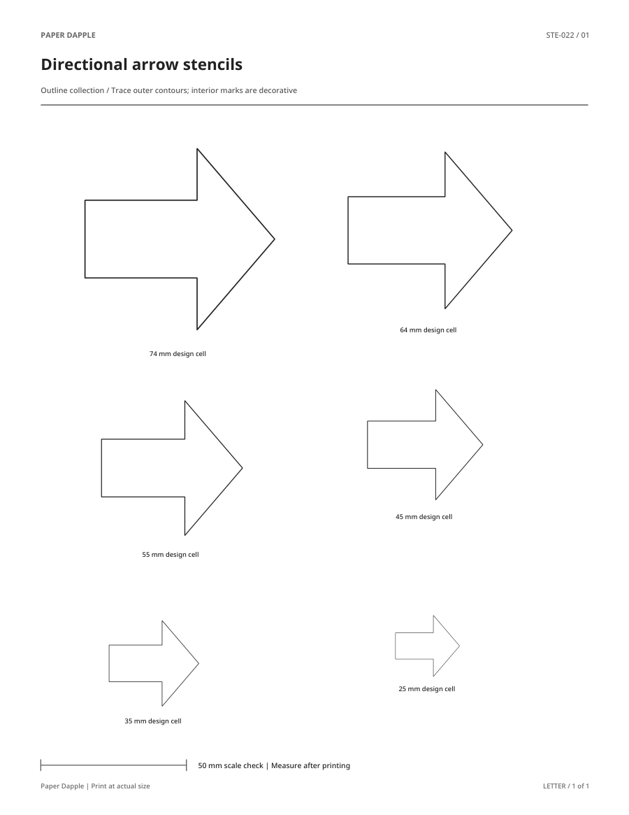 Preview of Directional arrow stencils
