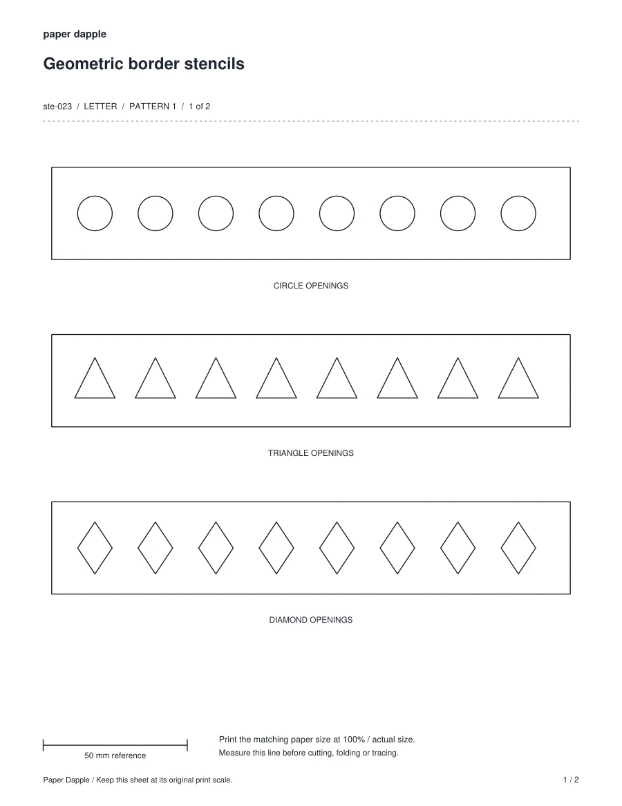 Preview of Geometric border stencils
