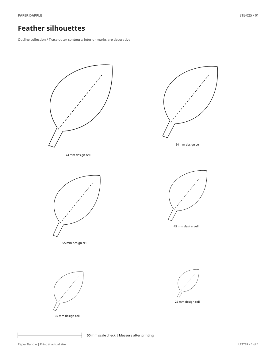 Preview of Feather silhouettes