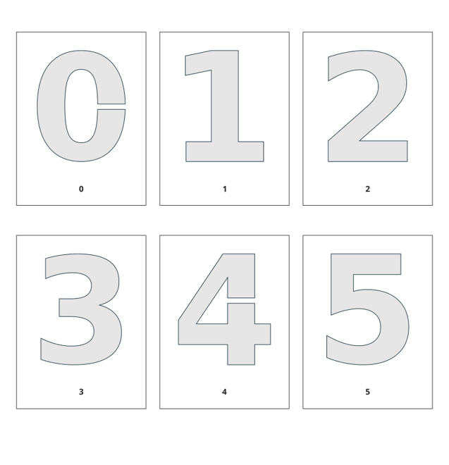 Preview of Bridged number stencils