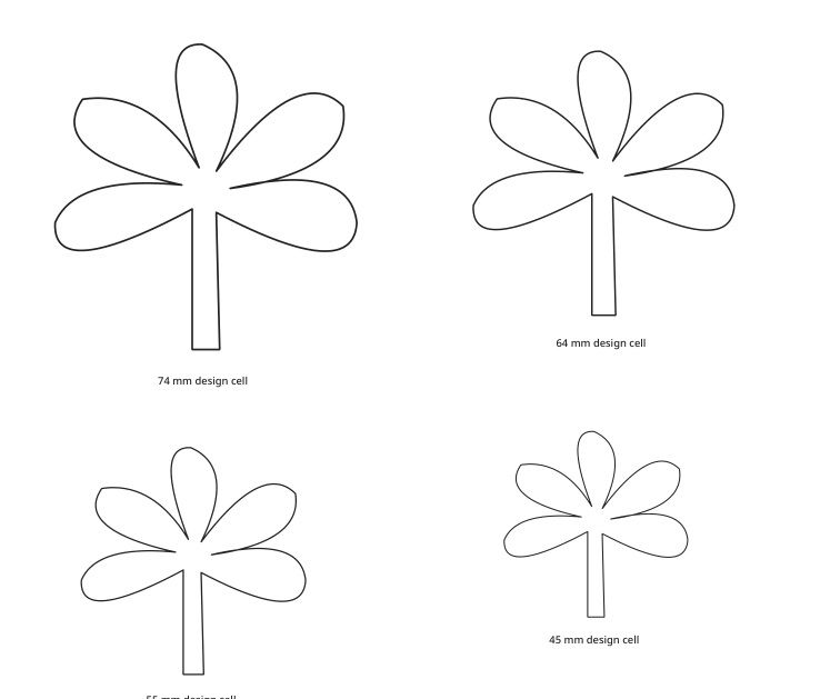 Preview of Palm frond outlines