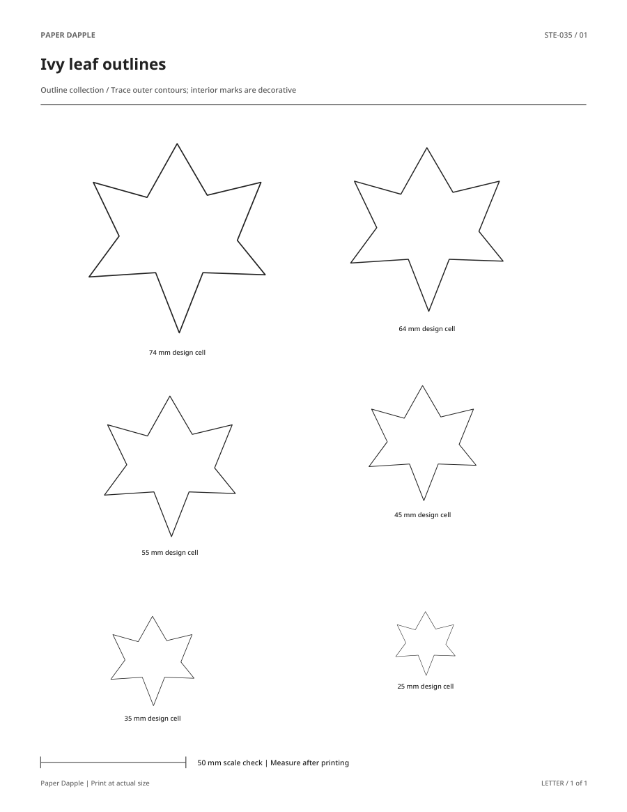 Preview of Ivy leaf outlines