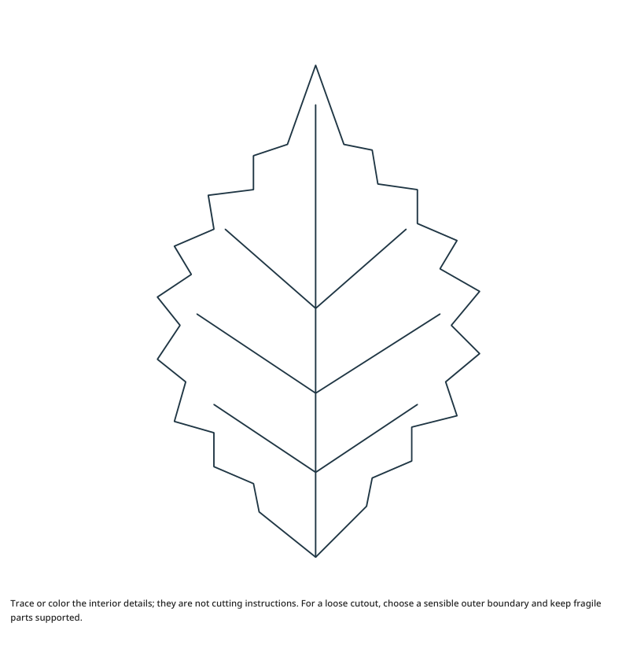 Preview of Birch leaf craft drawing