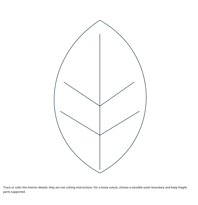 Preview of Magnolia leaf craft drawing