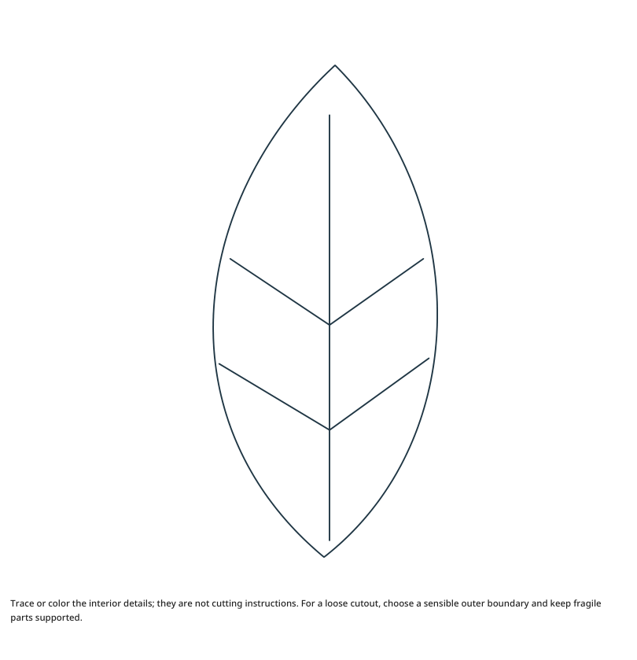 Preview of Laurel leaf craft drawing
