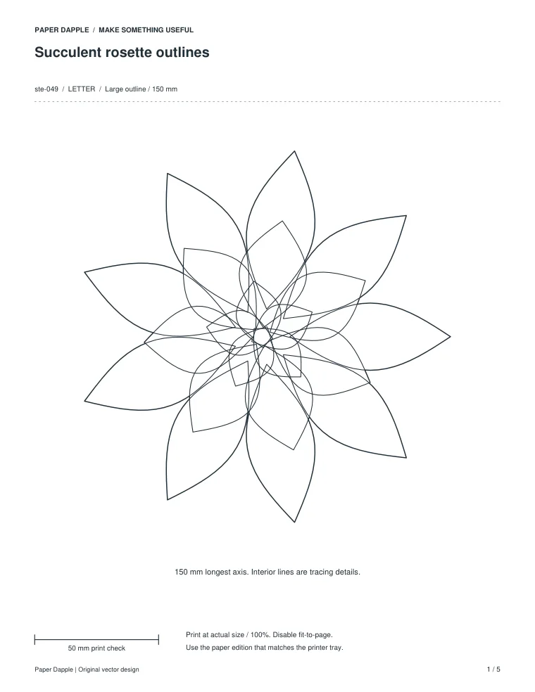 Preview of Succulent rosette outlines