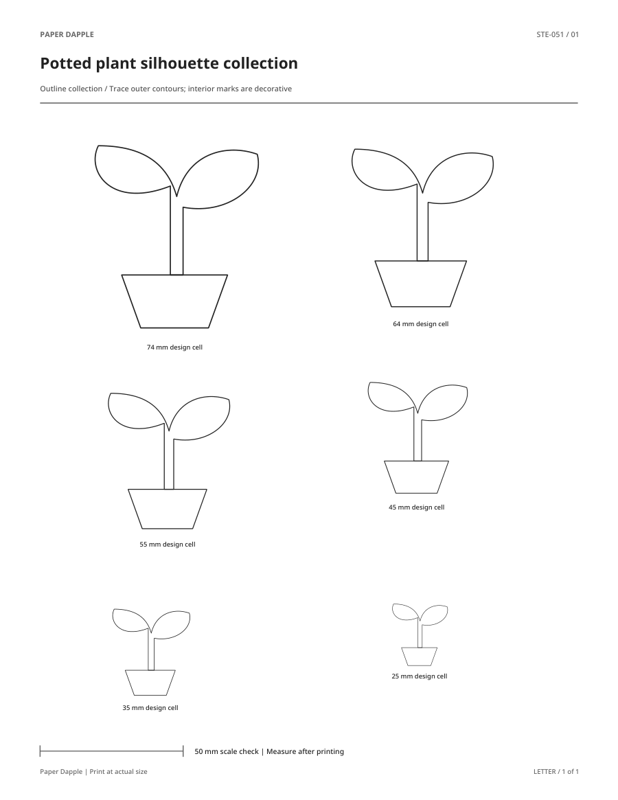 Preview of Potted plant silhouette collection