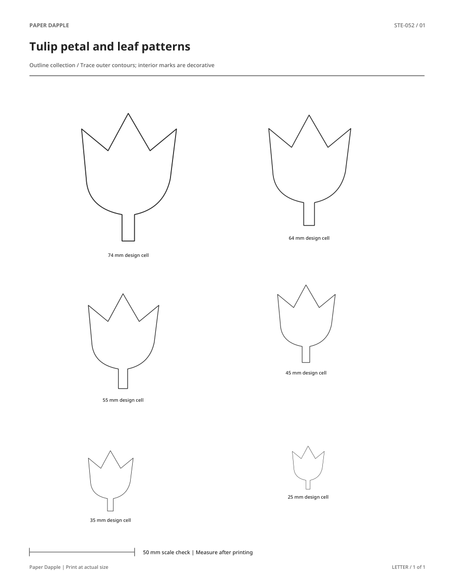 Preview of Tulip petal and leaf patterns